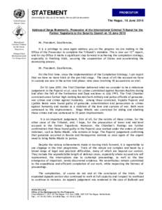 Microsoft Word - PR1354a ENGLISH Annex - Address of Serge Brammertz, Prosec…