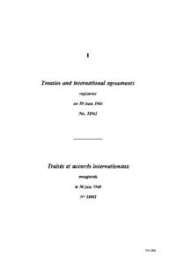 Treaties and international agreements registered on 30 June 1980 No[removed]Traités et accords internationaux
