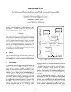 Half-Sync/Half-Async An Architectural Pattern for Efficient and Well-structured Concurrent I/O Douglas C. Schmidt and Charles D. Cranor [removed] and [removed] Department of Computer Science Washin