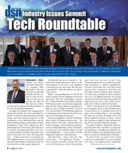 Industry Issues Summit  Tech Roundtable PANELISTS: PANELISTS: (from left to to right)