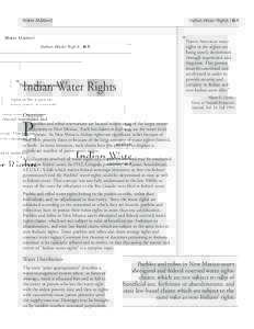 Water Matters!  Indian Water Rights | 6-1 “Native-American water