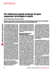 The intellectual property landscape for gene suppression technologies in plants