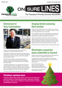Established[removed]Issue No. 26 December 2010 The Transport Friendly Society Newsletter