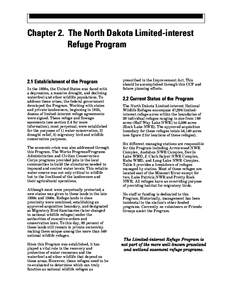 Chapter 2, Limited-interest Refuge Program, Comprehensive Conservation Plan, 39 North Dakota Limited-interest National Wildlife Refuges