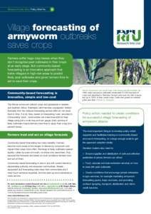 Research into Use: Policy Brief No.  5 Village forecasting of armyworm outbreaks
