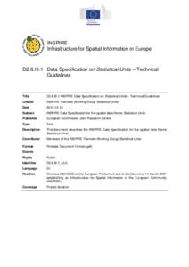 INSPIRE Infrastructure for Spatial Information in Europe D2.8.III.1 Data Specification on Statistical Units – Technical Guidelines