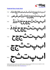   www.linotype.com Palatino® Sans Arabic Bold 24 pt