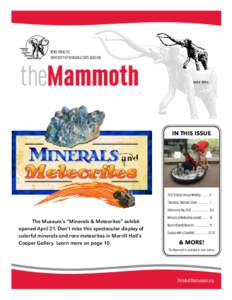 NEWS FROM THE UNIVERSITY OF NEBRASKA STATE MUSEUM theMammoth  MAY 2012
