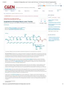 Amphotericin B Analogs Boast Lower Toxicity | June 8, 2015 Issue ­ Vol. 93 Issue 23 | Chemical & Engineering News  