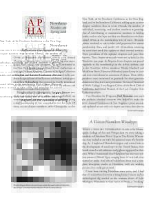 APHA Newsletter no. 166 Spring 2008