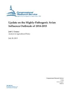 Update on the Highly-Pathogenic Avian Influenza Outbreak of
