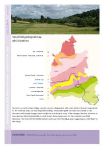 SP393450  LOCATION Simplified geological map of Oxfordshire