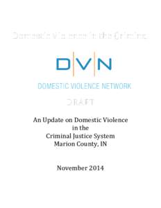 Domestic Violence in the Criminal  DRAFT An Update on Domestic Violence in the