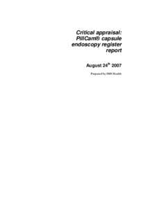 Critical appraisal: PillCam® capsule endoscopy register report