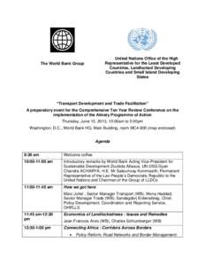United Nations Office of the High Representative for the Least Developed Countries, Landlocked Developing Countries and Small Island Developing States