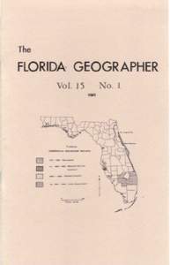 The  FLORIDA GEOGRAPHER Vol. 15