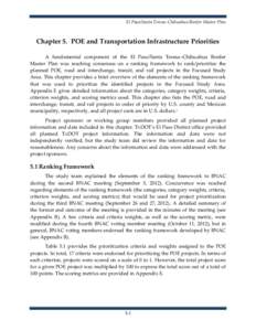 Chapter 5. POE and Transportation Infrastructure Priorities