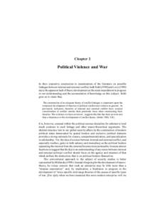 Chapter 2  Political Violence and War In their respective conclusions to examinations of the literature on possible linkages between internal and external conflict, both Stohland Levy (1989)