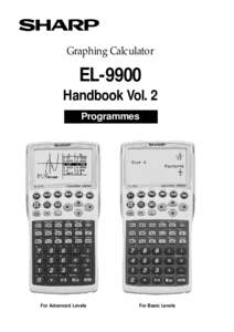 Graphing Calculator  EL-9900 Handbook Vol. 2 Programmes