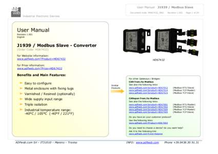 User Manual  J1939 / Modbus Slave Document code: MN67432_ENG