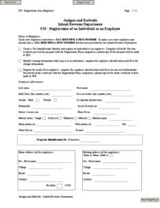 Print Form  Reset Form F19- Registration of an Employee  Page : 1 / 2