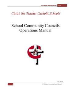 SCC OPERATIONS MANUAL[removed]Christ the Teacher Catholic Schools