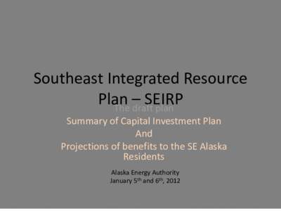 Southeast Integrated Resource Plan – SEIRP