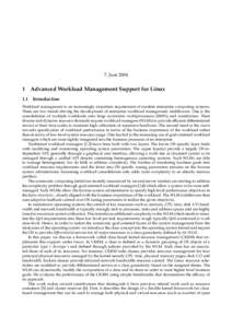 7. JuniAdvanced Workload Management Support for Linux