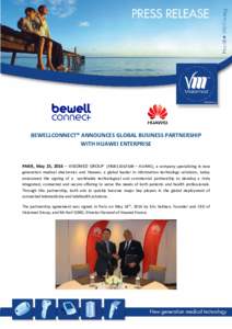 VISIOMED GROUP_PR_GLOBAL BUSINESS PARTNERSHIP WITH HUAWEI ENTERPRISE_VDEF_UK