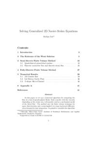 Solving Generalized 2D Navier-Stokes Equations Stelian Ion∗† Contents 1 Introduction