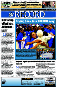 Adventure time! Inside this edition: 2010 Science Olympiad planned Feb. 27 on campus Join hands with NPA for publicity, page 2 Turnham honored for equity effort, page 3