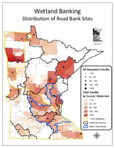 Wetland Banking  b Distribution of Road Bank Sites (