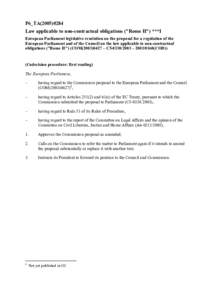 P6_TA[removed]Law applicable to non-contractual obligations (