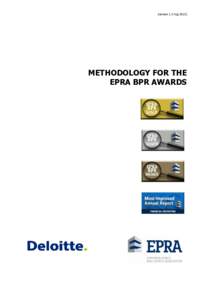 [Version 1.3 AugMETHODOLOGY FOR THE EPRA BPR AWARDS  TABLE OF CONTENTS