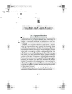 Rosen_ch01 Page 1 Tuesday, June 22, 2004 7:35 PM  1 Freedom and Open Source  The Language of Freedom