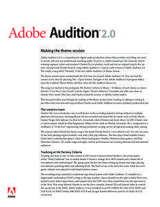 Adobe Audition 2.0 ®
