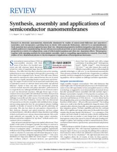 Synthesis, assembly and applications of semiconductor nanomembranes
