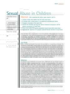 Article  psychosocial Sexual Abuse in Children Charles Felzen Johnson,
