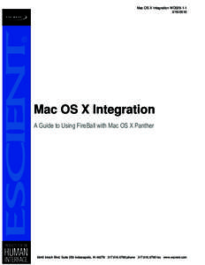 Mac OS X Integration WD029Mac OS X Integration A Guide to Using FireBall with Mac OS X Panther