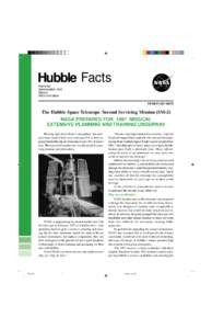 Hubble Facts National Aeronautics and Space Administration FS[removed]GSFC