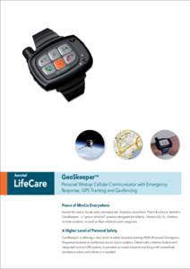 Aerotel  LifeCare GeoSkeeper™ Personal Wristop Cellular Communicator with Emergency