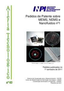 Pedidos de Patente sobre MEMS, NEMS e Nanofluidos nº1 Fonte da imagem: www.google.com/advanced_image_search
