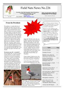 Field Nats News No.226 Newsletter of the Field Naturalists Club of Victoria Inc. Understanding Our Natural World Est. 1880