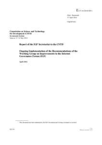 E/CN[removed]CRP.2 Distr.: Restricted 17 April 2014 English only  Commission on Science and Technology