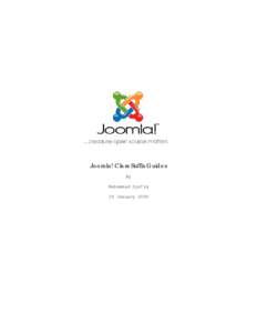 Joomla! Class Suffix Guides By Muhammad Syafiq 29 January 2008  Acknowledgements & License
