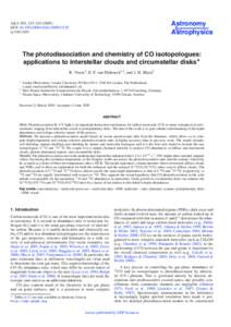 The photodissociation and chemistry of CO isotopologues: applications to interstellar clouds and circumstellar disks
