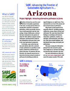 SARE: Advancing the Frontier of Sustainable Agriculture in... Arizona  What is SARE?