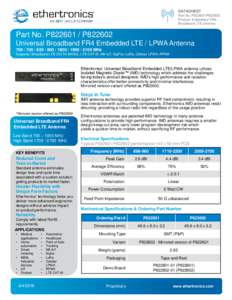 AVX/Ethertronics | Embedded FR4 Broadband LTE Antenna