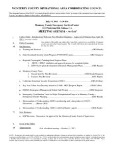 Microsoft Word - OACC Agenda July[removed]REVISED.doc