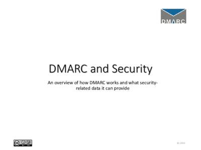 DMARC and Security An overview of how DMARC works and what securityrelated data it can provide 2Q 2016  Introduction to DMARC.org